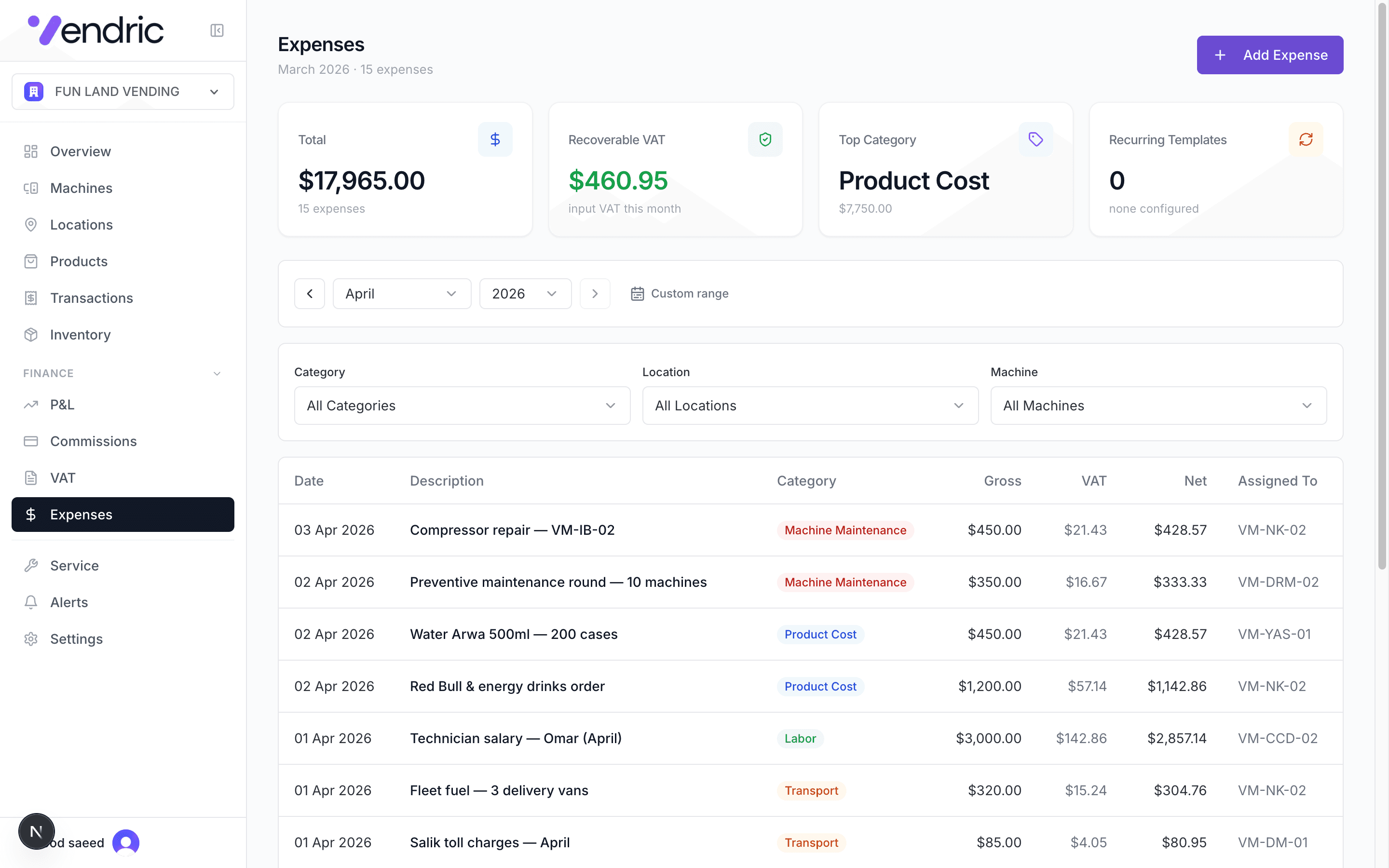 VAT built in, not bolted on